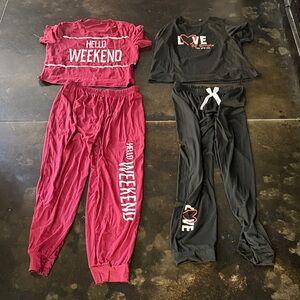 Red and Black Weekend Lounge Set